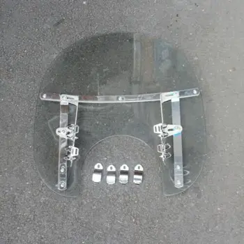 

Universal 30-41mm Clear Front Fork Motorcycle Windshield Windscreen For Kawasaki Honda Yamaha Suzuki Cafe Racer Touring Custom