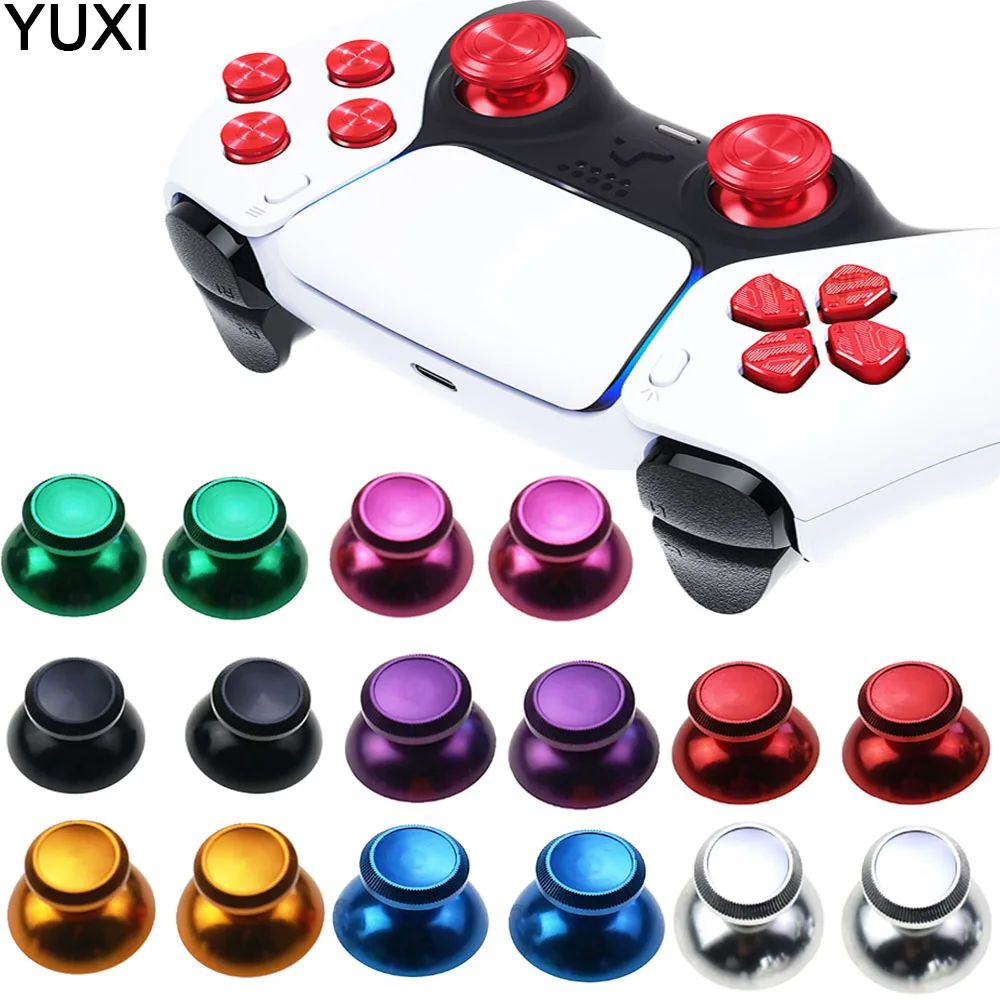 YUXI 2 шт. для PS5 PS4 Slim Pro XBOX ONE Series X/S Чехол аналоговых стиков металлический чехол |