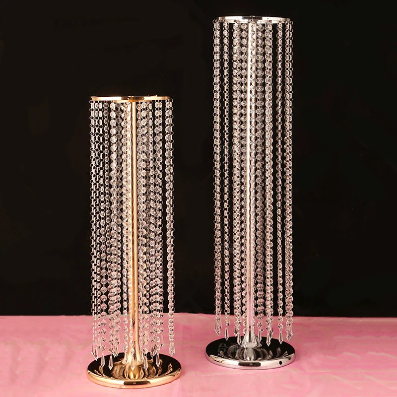 JAROWN Wedding Ferris Wheel Crystal Beads Acrylic Beads T Stage Road Lead Weddings Main Table Center Piece Flower Stand Home Decorative (9)