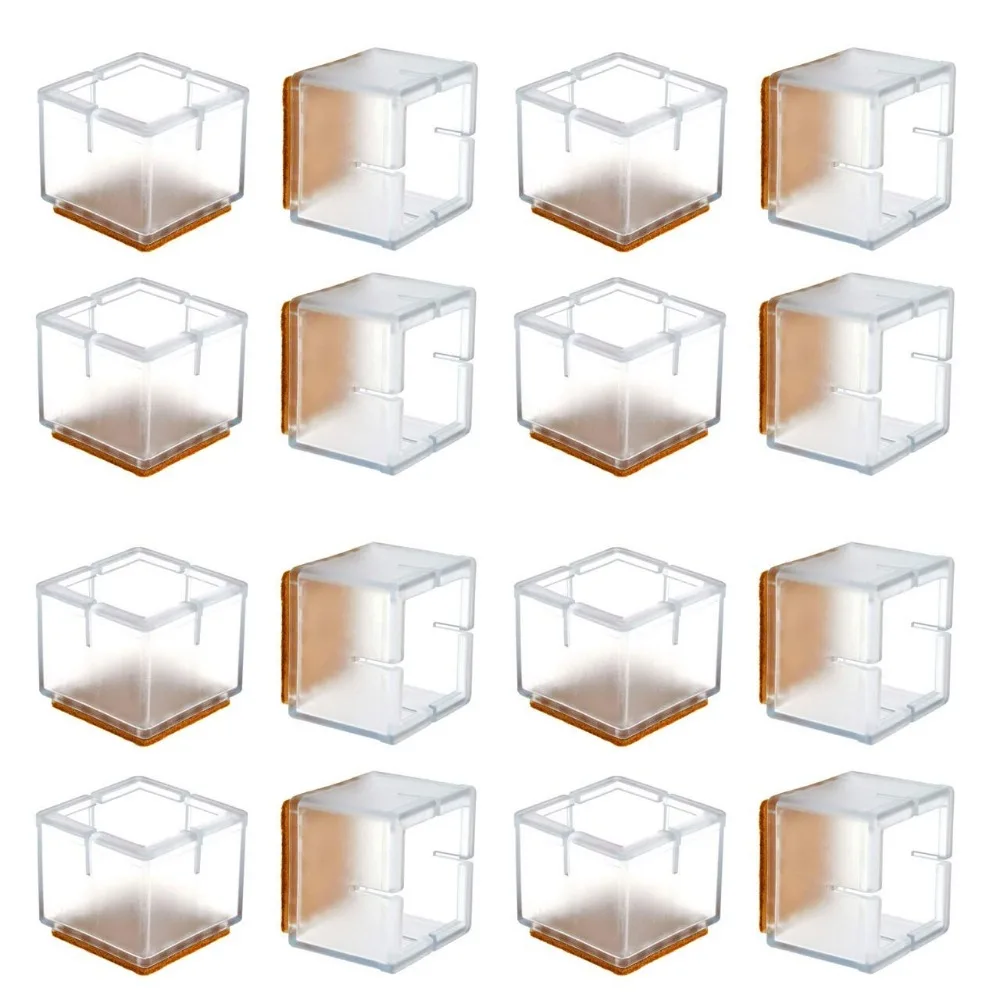 16PCS Furniture Legs Protectors Silicone Table Carbinet Desk Chair Feet Tips Covers Cups Caps Felt Pads | Обустройство дома