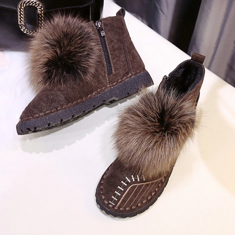 Winter Women Boots Platform Shoes Woman Snow Boots Female Ankle Boots Women Zipper Bota Feminina Comfortable Booties Footwear