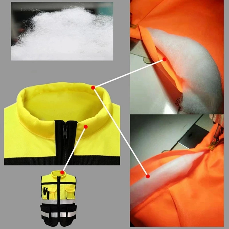 High Visibility Zipper Front Safety Vest With Reflective Strips Bicycle and Motorcycle Riding Safety Clothing Multi-Pockets industrial safety hand gloves