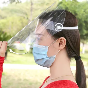 

1 Pcs Full Face Protective Mask Against Splashing Bacteria Saliva Transparent Head Mask Safety Full Face Shield
