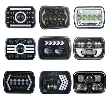 

5X7 7X6 inch Rectangular Sealed Beam LED Headlight With DRL for Jeep Wrangler YJ Cherokee XJ H6014 H6052 H6054 LED