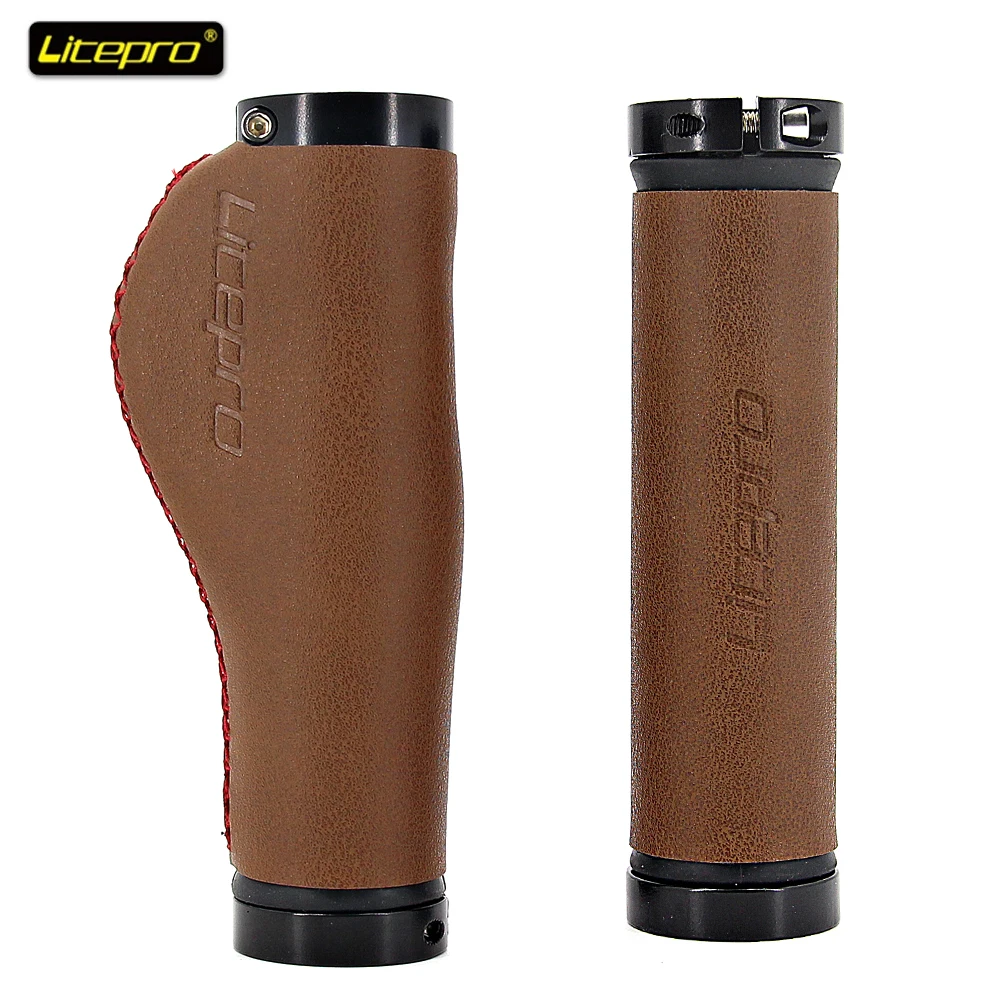 

Litepro Bicycle Grips PU Leather Handlebar Cover Bilateral Locked BMX Road Mountain Bike Comfortable Handle Cover Cycling Parts