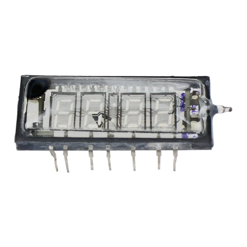 GHXAMP IVL2-7 / 5 Transparent Colon Fluorescent Tube VFD Screen Clock Home Fluorescent Tube Clock DIY 1PCS