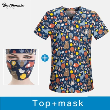 

quality doctor work clothes Dental clinic scrubs top+caphospital nursing scrubs uniform medical clothing workwear S-2XL