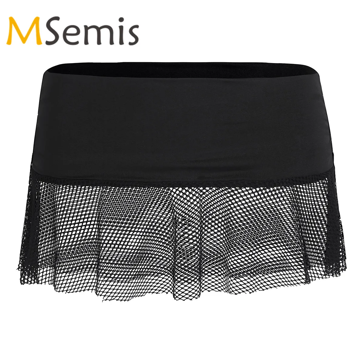 Женская прозрачная юбка, мягкая, эластичная, прозрачная, сетчатая, низкая посадка, нижнее белье, мини юбка для секса