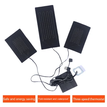 

3 In 1 Safe Camping Heating Pad Washable DIY Warmer Vest Jacket 5v 2A Electric USB For Clothing Outdoor Winter Portable