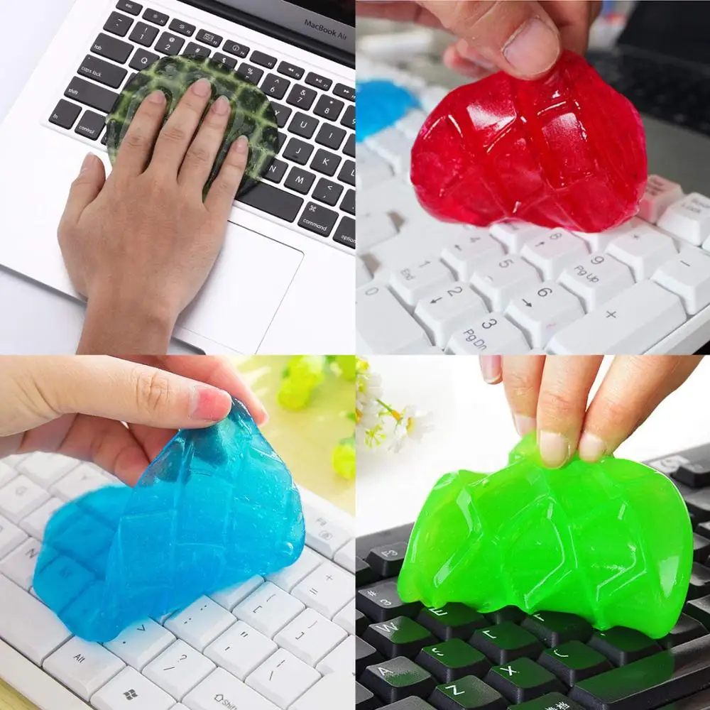 1pc Car Wash Mud Cleaner Interior Dashboard Air Vent Keyboard Cleaning Gel Jelly Mobile Computer Gap Dust Dirt Cleaner Tool