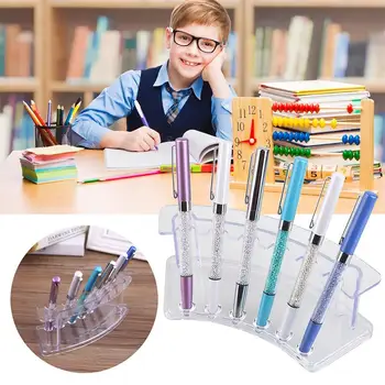 

Pen Display Stand Organizer Cosmetic Table Storage Box Desk Transparent Acrylic Universal Multifunctional Pen Container