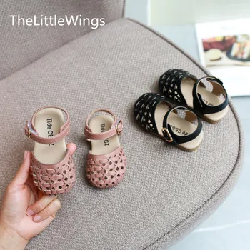 

2020 new children's Flat toddler shoes hollow out non slip Super soft baby girl Princess sandals 0-2-1-3 years old boys loafers