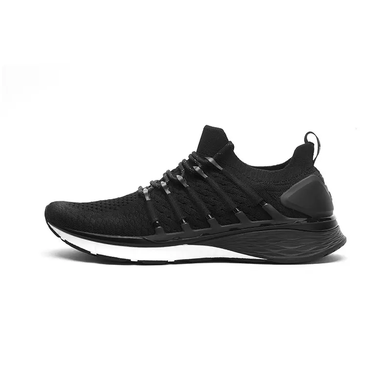 Новинка Xiaomi Mijia Sneaker 3 кроссовки Popcorn Cloud Bomb 6 в 1 Uni-moulding 3D Smart Fishbone Lock system Knit Upper - Цвет: black 41