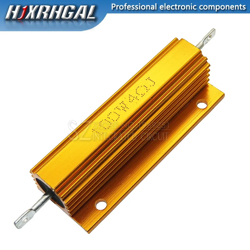 25W 50W 100W Aluminum Power Metal Shell Case Wirewound Resistor 0.01-100K 0.05 0.1 0.5 1 2 6 8 10 20 200 500 1K 10K ohm wirewound resistor