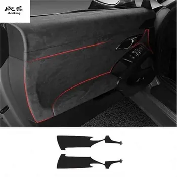 

2pcs/lot Car sticker Alcantara leather Interior door shake handshandle decoration cover for 2016 2017 2018 Porsche 718