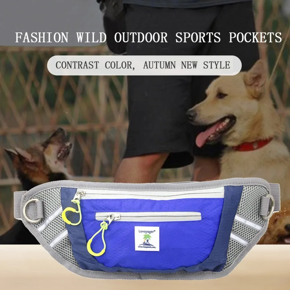 Pet Training Waist Bag Hands Free Dog Feed Pouch Drawstring Carries Dog Treat Waterproof Cloth Bag Dogs Supplies