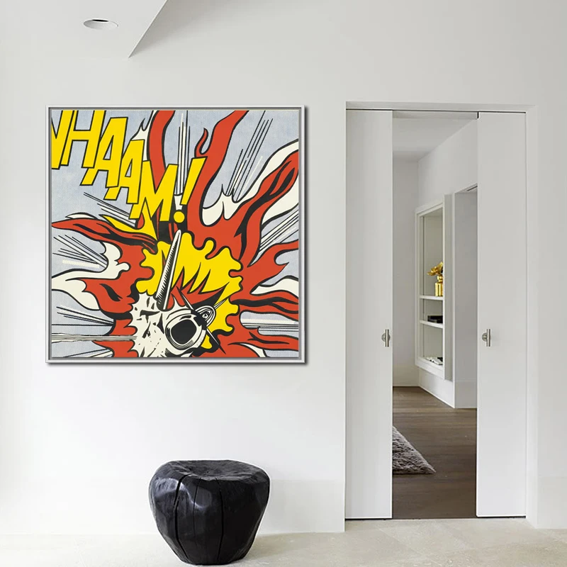 RELIABLI ART Roy Lichtenstein поп-арт, Картина на холсте, абстрактное искусство для гостиной, квадратные настенные картины, печать на холсте, без рамки