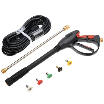 

New Gasoline High Pressure Washer Sprayer Wand Lance Nozzle & Hose Kit 4000 PSI