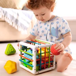 Nova forma colorida blocos de classificação jogo bebê montessori aprendizagem brinquedos educativos para crianças bebe nascimento inny 0 12 meses presente