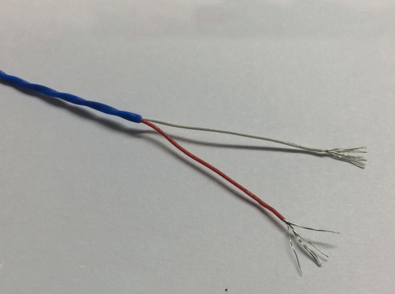 20 м 2 шнура PTFE витой кабель 2*7*0,2 K Тип термопары измерения температуры провода для датчика