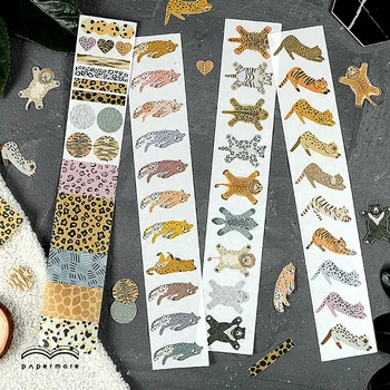 

60mm Kawaii Leopard Washi Masking Tape Sticker Scrapbooking Cute DIY Diary Journal Decorative Adhesive Tape Stationery Supplies