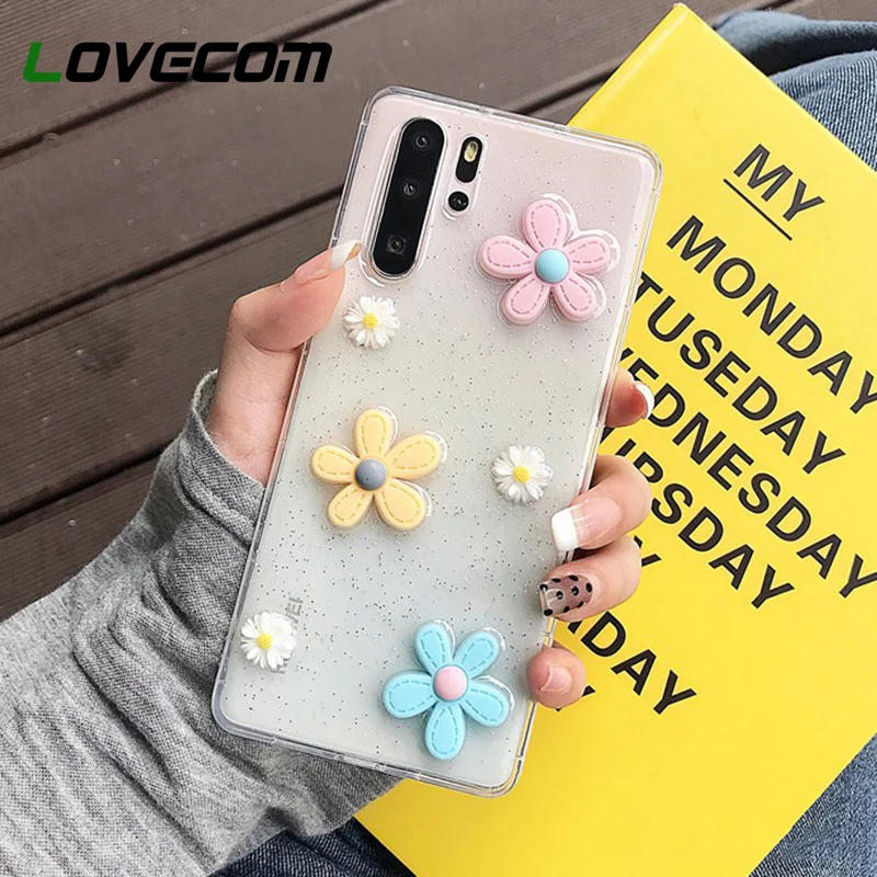 LOVECOM милый чехол для телефона с ромашками Huawei P40 P30 P20 Mate 30 20 Pro Lite Nova 5 5i мягкий