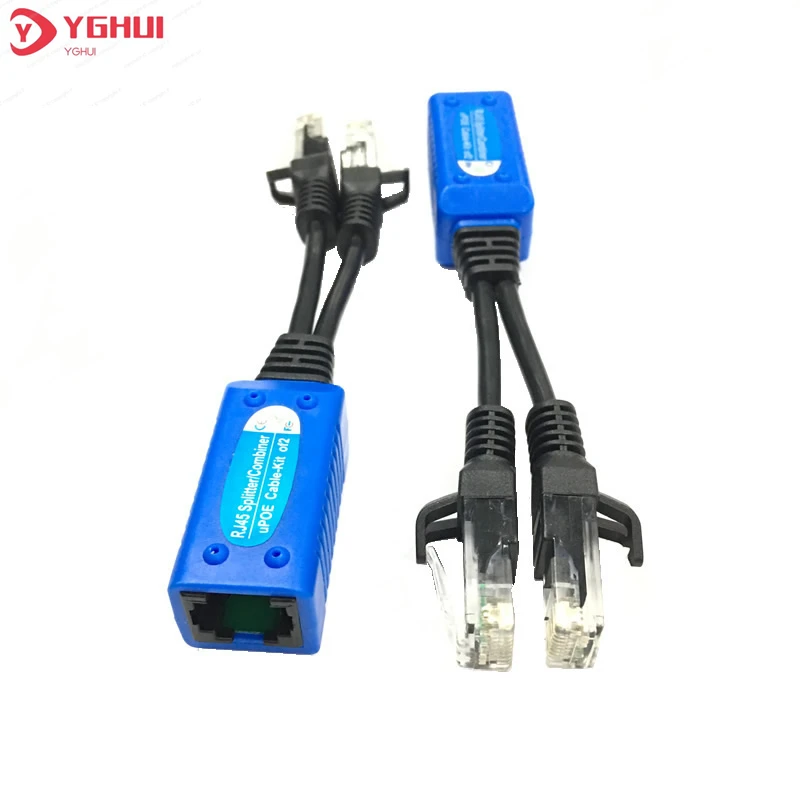 Rj45 Splitter Combinatore Kit Cavo Upoe Connettori Cavo Adattatore Poe Cavo Di Alimentazione Passivo Per Sistema Di Telecamere Poe