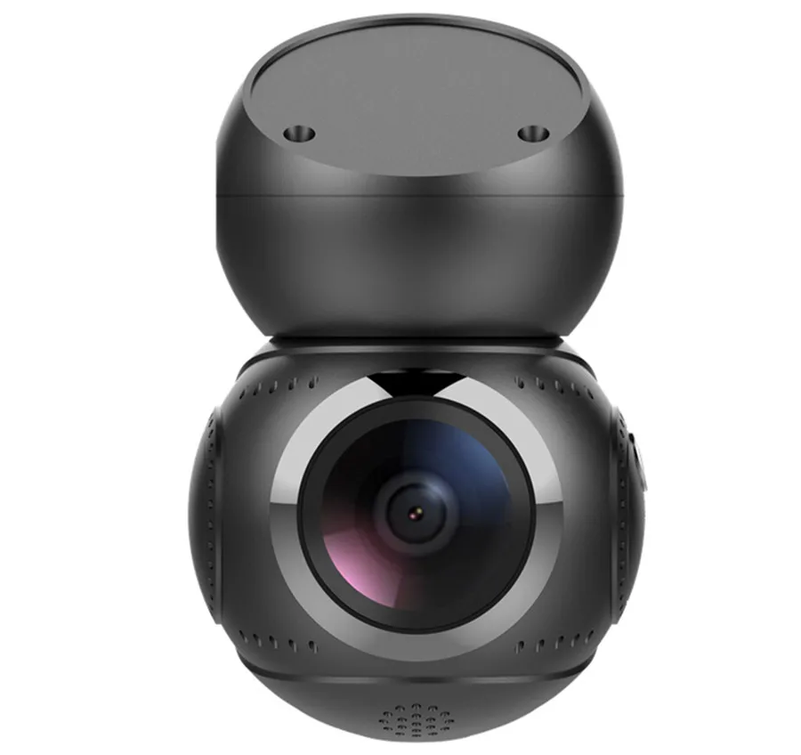 Black 360" rotating car video recorder 1080P wireless WIFI built-in GPS navigation register HD multi-angle shooting car sprint camera - Название цвета: Black