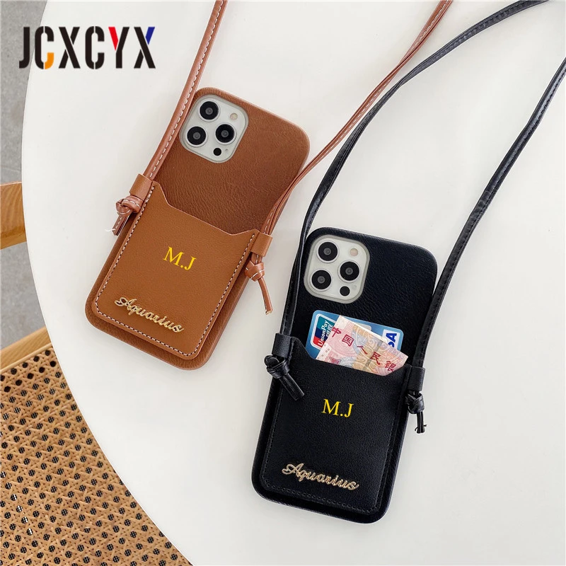 Personalized Crossbody Phone Case iPhone Case With Card Slot 