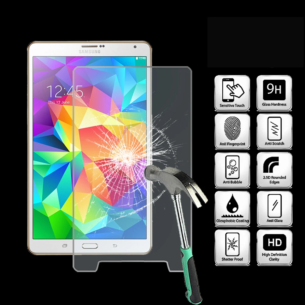 Защитное стекло для планшета Samsung Galaxy Tab S 8 4 T-700 T-705 ультрапрозрачное с защитой от