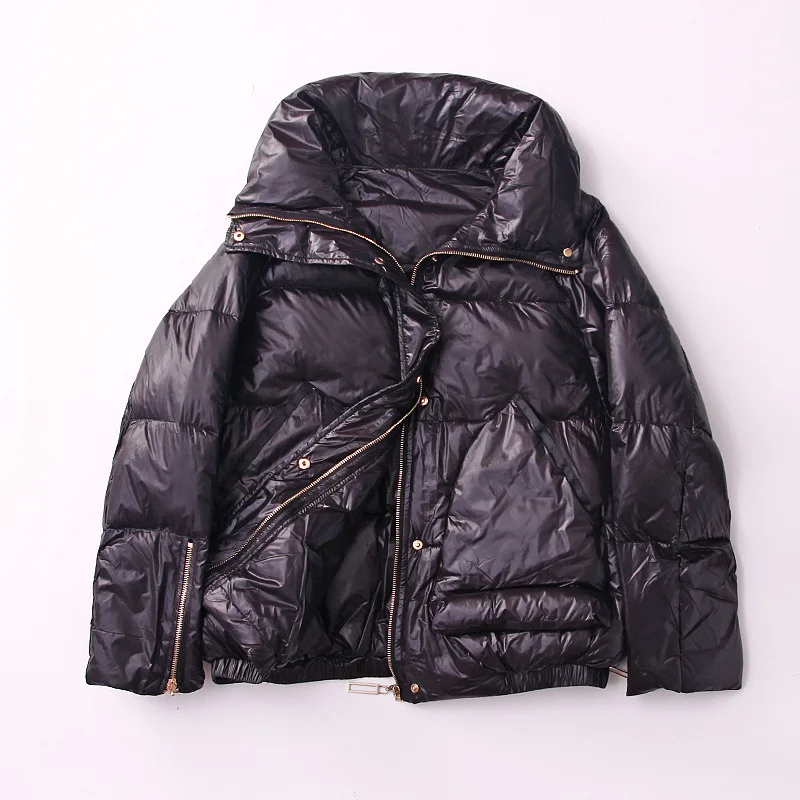 Fluffy And Full~ 19 Years Winter Four Colors Loose-Fit Slimming Long Sleeve Stand Collar down Jacket Casual down Coat Women's