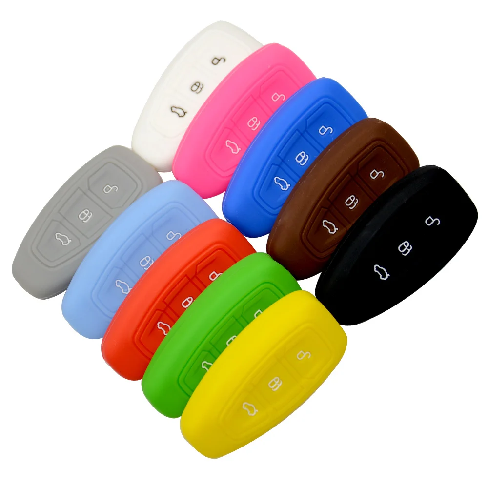 KeyforkessChiave Del Silicone Per Ford Caso Astuto Della Copertura Della Cassa Chiave A Distanza Per Ford Fiesta Messa A Fuoco Mondeo Ecosport Kuga MK2-Mk4 ranger 2 3 ST - H24ff7e18055d4a689a381ae96e69bac2a