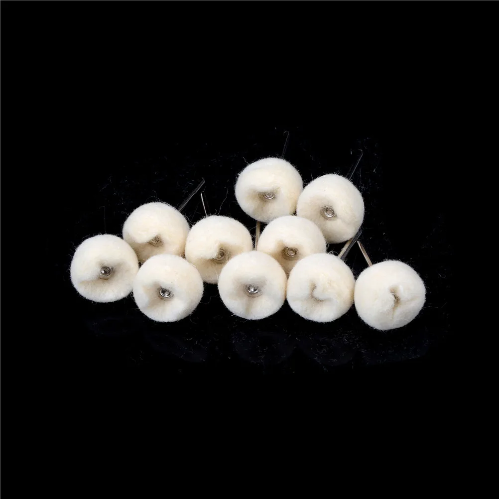 

10Pcs Grinding Jewelry Metals Wheels Fit Rotary Tool Grinding Accessory Fine Wool Polishing Tool