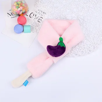 

Children Girls Baby Wool Ring Scarf Cotton Gray Ring printed Scarf LIC Neck Scarves Shawl warm White