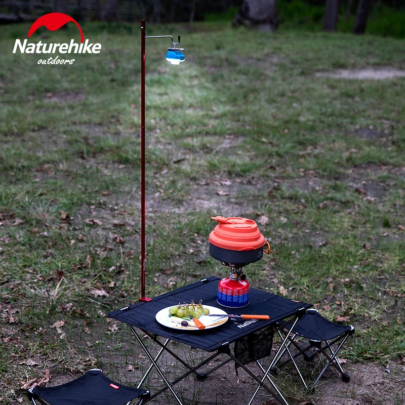 Cena Naturehike 2019 nowy Camping składany słup lampy przenośna torba podróżna na zewnątrz lekki piknikowy ze stopu aluminium oświetlenie namiotu słup
