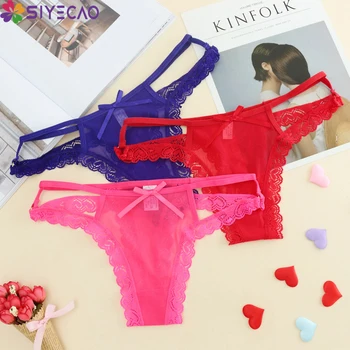 

Women G-string Thong Panties String Thin Bikini Seamless Transparent Thongs Lace Mesh Women's T-back Underwear Tanga Calcinha