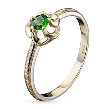 

Yellow gold ring with chrome diopside e0301kts04200740