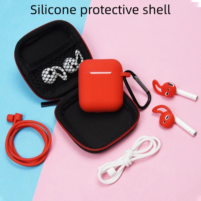 7 Pcs/Set Silicone Wireless Bluetooth Earphones Case For Airpods 1 2 Apple TWS Earbud Earphone accessories Protective Cover | Электроника