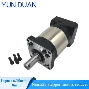 

High precision Level 1/ Level 2 Speed ratio planetary reducer Nema23 stepper motor reducer Input shaft 6.35mm/8mm gear box