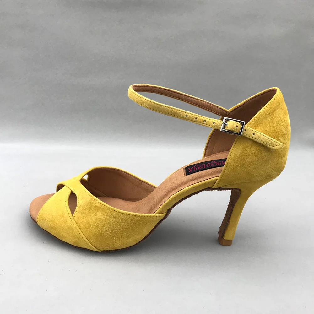 Latin Dance Shoes For women Salsa shoes comfortable latin shoes MS6226YS 8.5cm high heel low heel available