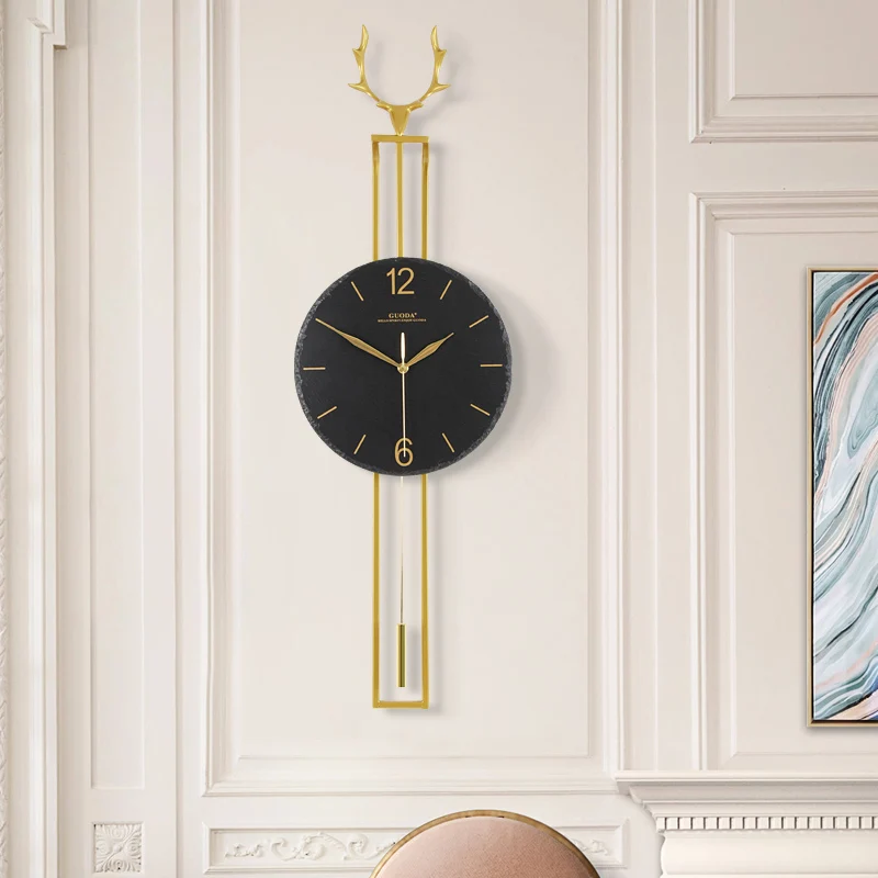 Minimalist Deer Head Rock Wall Clock