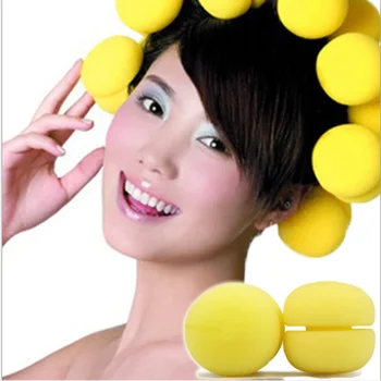 

6Pcs/set Hair ball Rollers Curlers Mushroom Sponge DIY Hair Care Soft Balls Curl Foam Sponge Rollers Curling Styling Tools