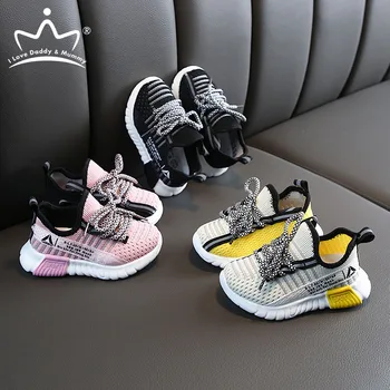 

New Quality Cotton Sneakers Boys Girls Summer Shoes Breathable Stretch Mesh Sports Sneakers Children Kids Shoes Boy Girl