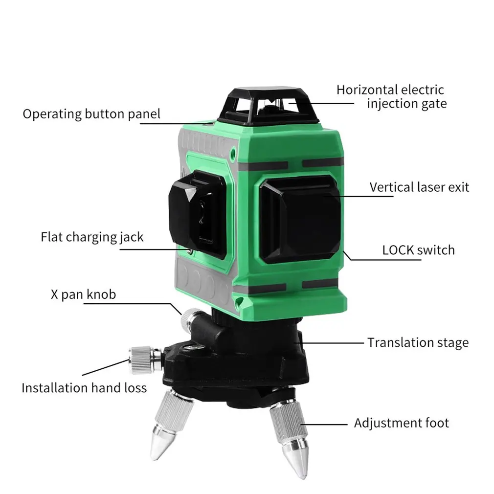 

Laser Level Self-leveling Alignment Line Laser Horizontal And Vertical Cross Line Laser With 360 Degree Rotating Base