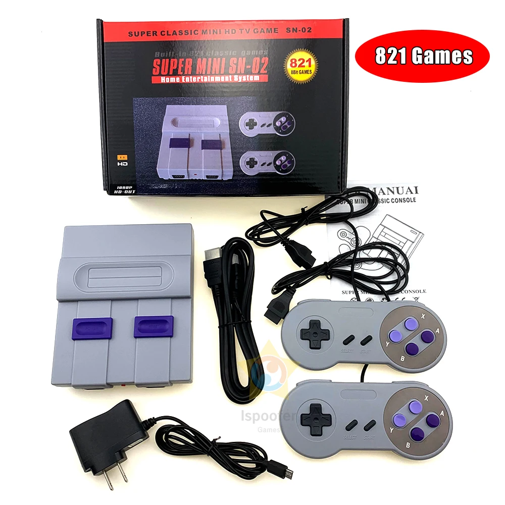 8bit Super Mini For Snes Sfc Nes Classic Video Game Console Tv  Hdmi-compatible Game Player Built-in 821 Games With Dual Gamepads - Video  Game Consoles - AliExpress