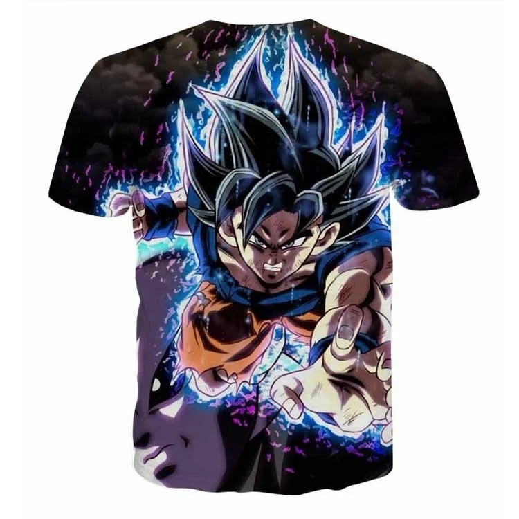 Ultra Instinct Гоку и джирен напечатаны Драконий жемчуг "супер" мужские модные Стрекозы с коротким рукавом Футболка Dragon Ball Z