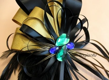 

Original luxury men's wings badge with golden fringed brooch on stage