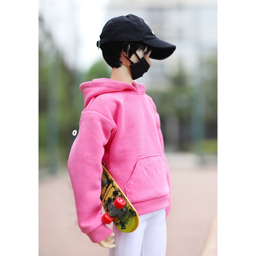 

BJD pink Hoody Top Sports Clothing Casual For 1/4 1/3 SD17 70cm 17" 24" Tall MSD SD DK DZ AOD DD Doll HEDUOEP