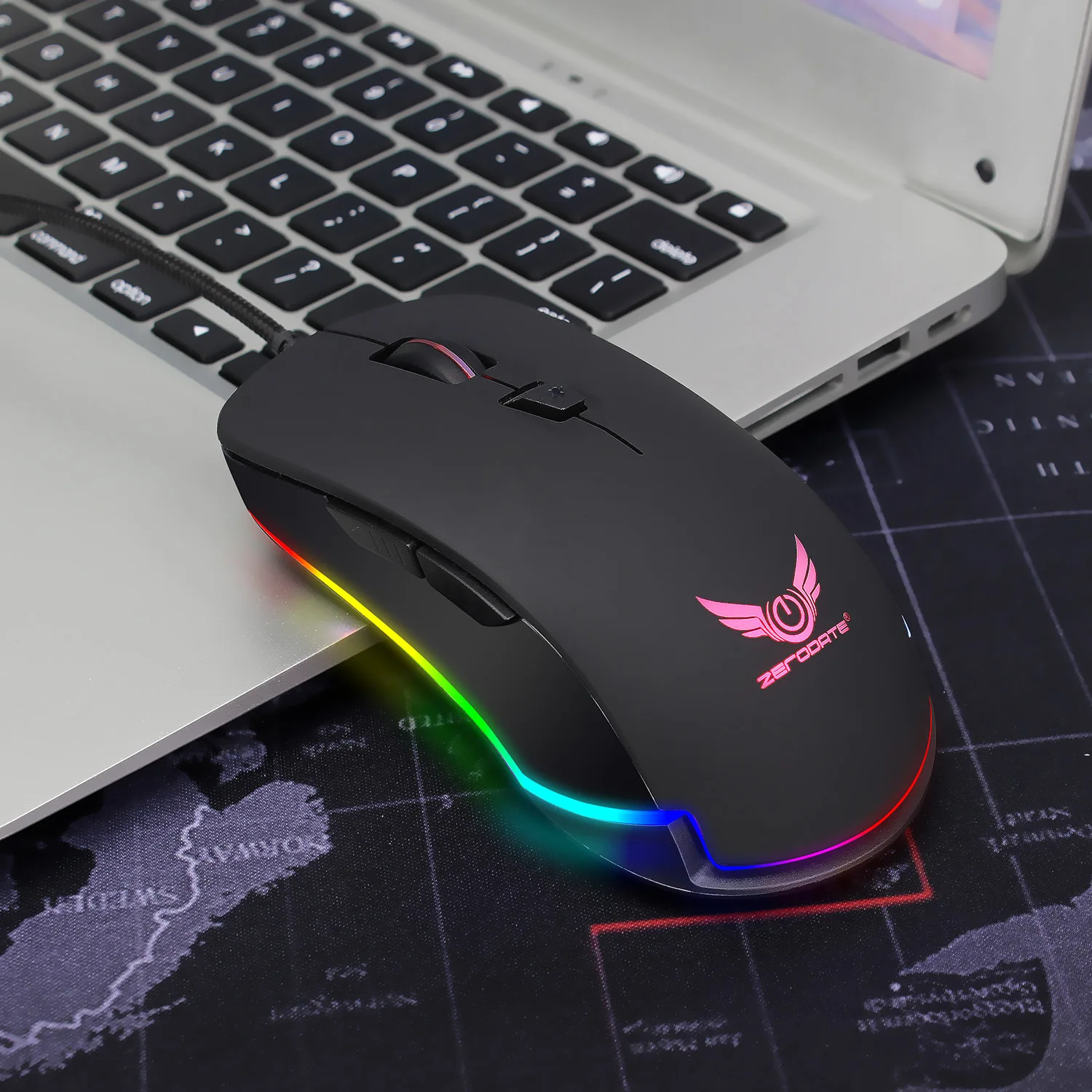Проводная игровая мышь 4800 dpi Регулируемая программа Макросъемка профессиональная геймерская мышь светодиодный проводная мышь для компьютера ПК