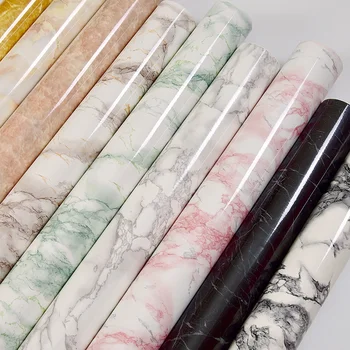 

Marble Stickers Kitchen Countertop Cabinet Furniture Renovation Stickers Desktop Waterproof Oil Proof Wallpaper Self-adhesive